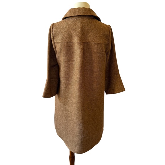 TUCKERNUCK AMELIA BASKET WEAVE SHIRT DRESS SWING SHAPE 3/4 SLEEVE POCKETS NEW XS - Picture 5 of 11